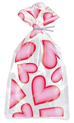 Sacchetti cellophane cuore - cellophane,